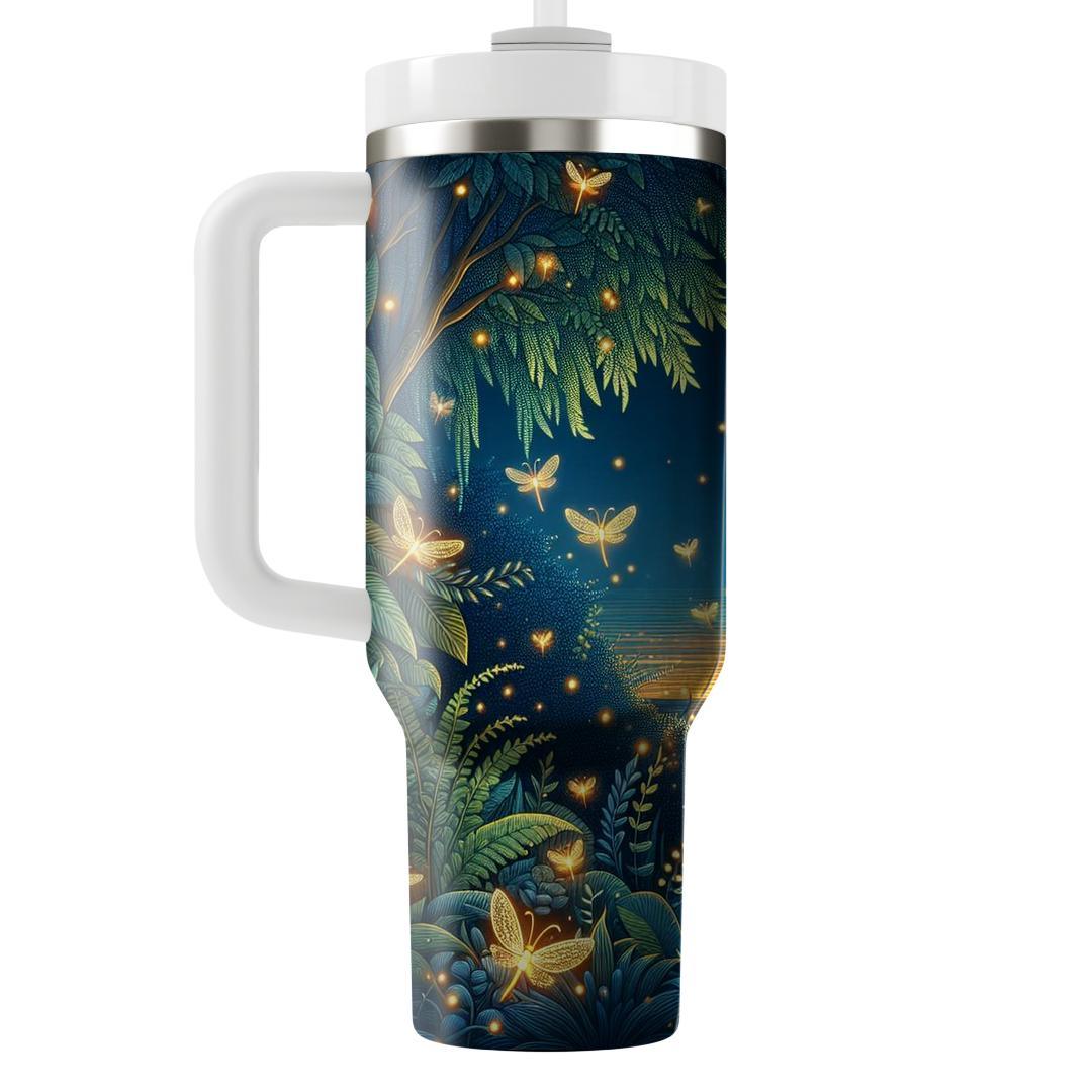 Luminous Firefly Dance  Travel Tumblers