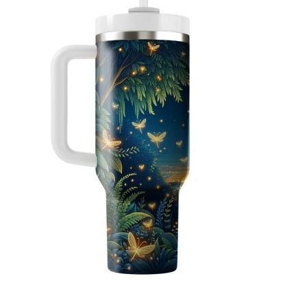 Luminous Firefly Dance  Travel Tumblers