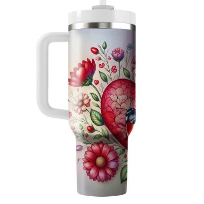 Charming Ladybug Love  Travel Tumblers