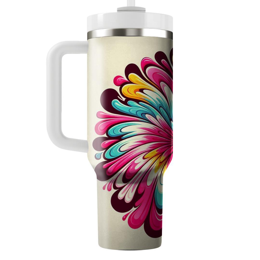 Groovy Tie-dye Burst  Travel Tumblers