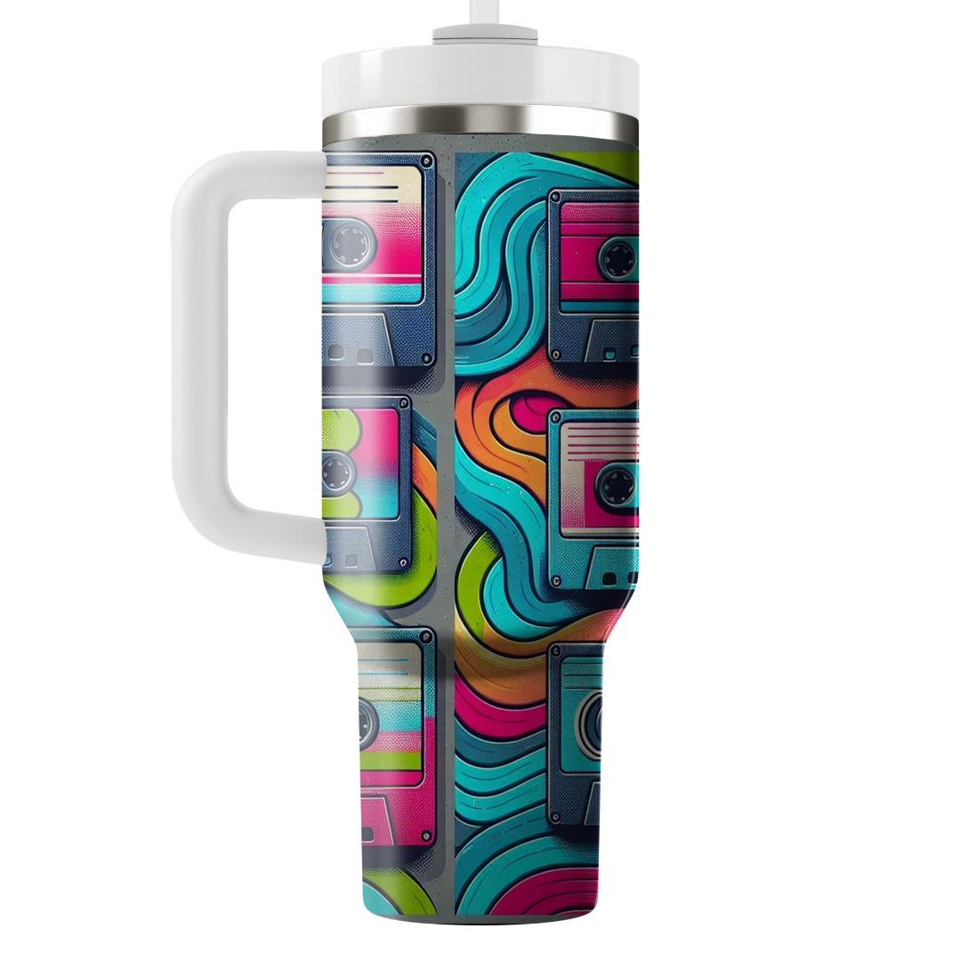 Retro Tape Wave  Personalized Tumblers