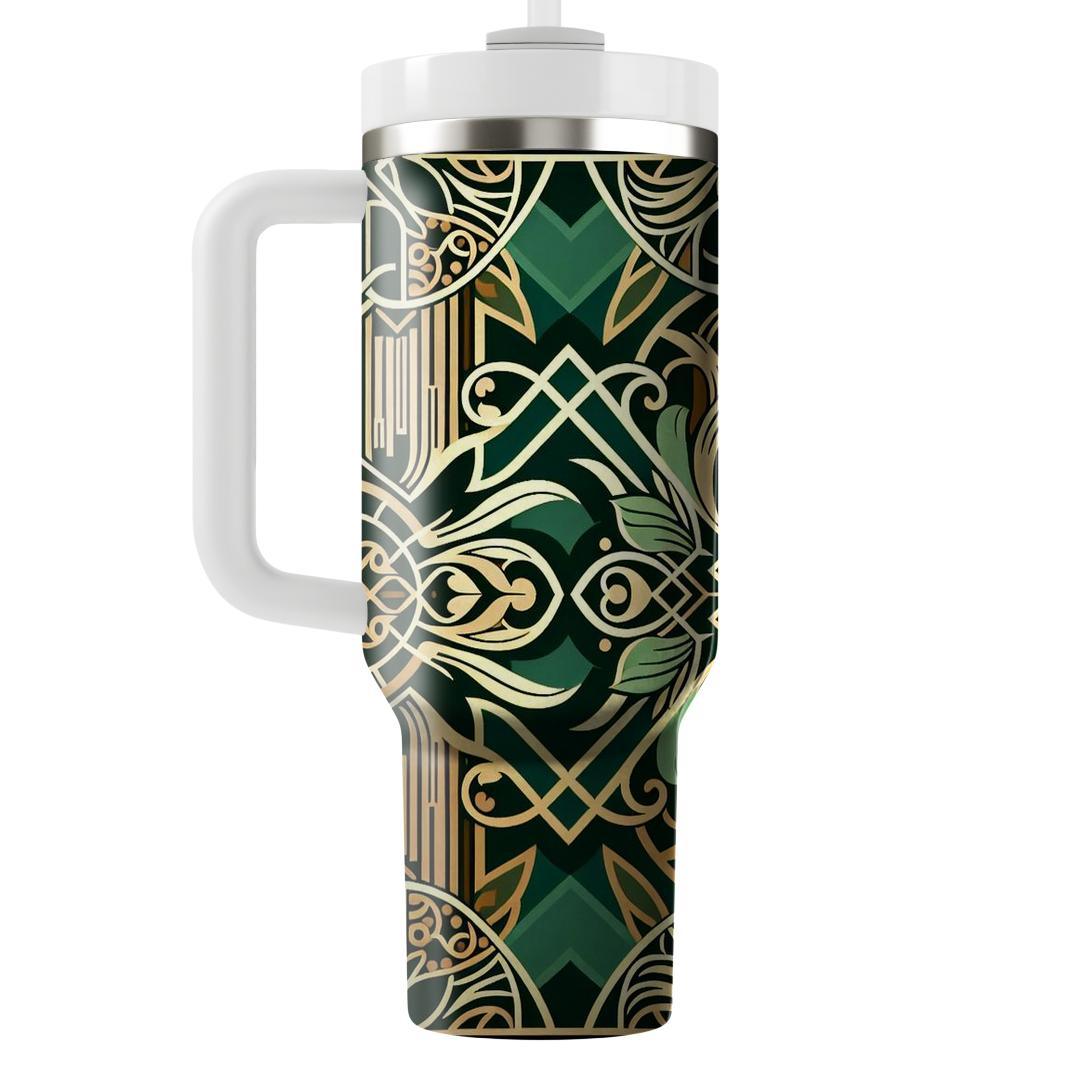 Art Deco Inspired Floral  Decorative Tumblers