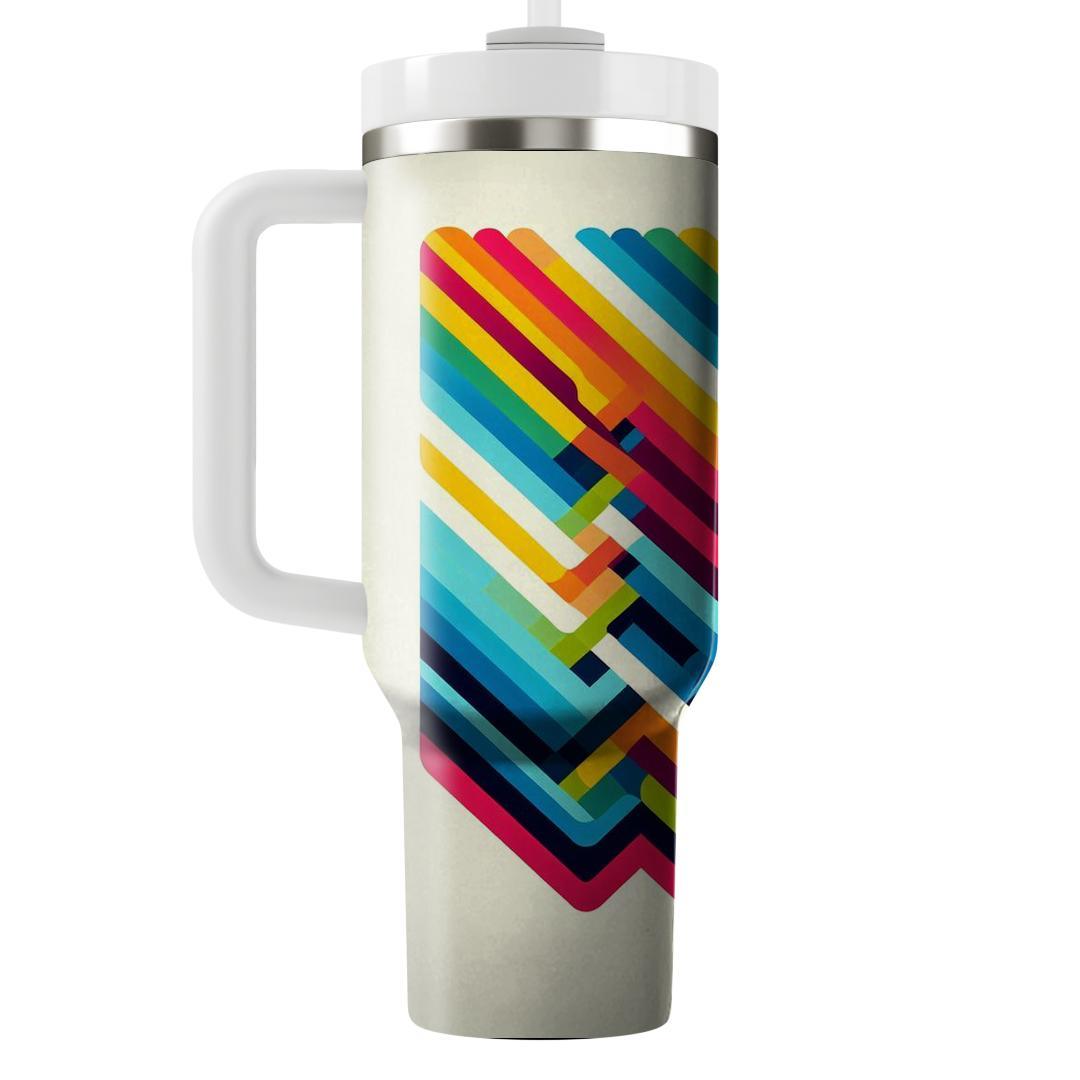 Prismatic Chevron Adventure  Decorative Tumblers