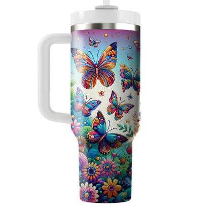 Dazzling Butterfly Harmony  Tumblers With Lids