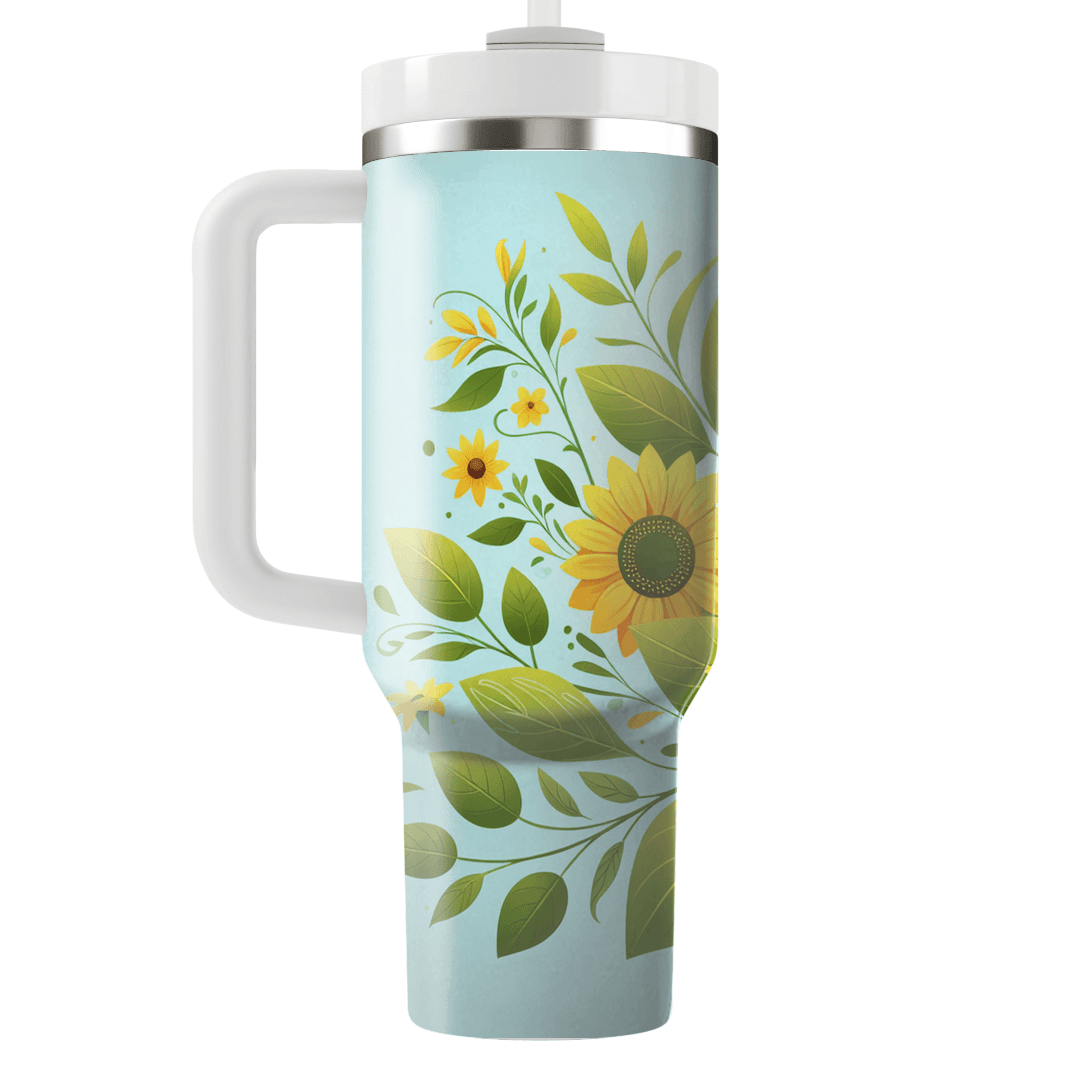 Summer Sunflower Bliss  Personalized Tumblers