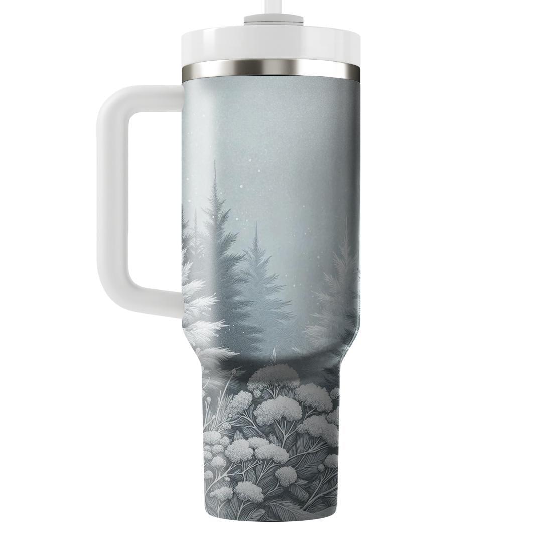 Winter Frosted Trees  Travel Tumblers