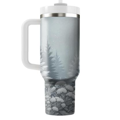 Winter Frosted Trees  Travel Tumblers