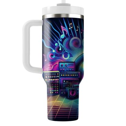 Funky Synthwave Symphony  Personalized Tumblers