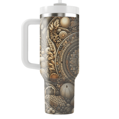 Timeless Treasures - Harvest Festival  Decorative Tumblers