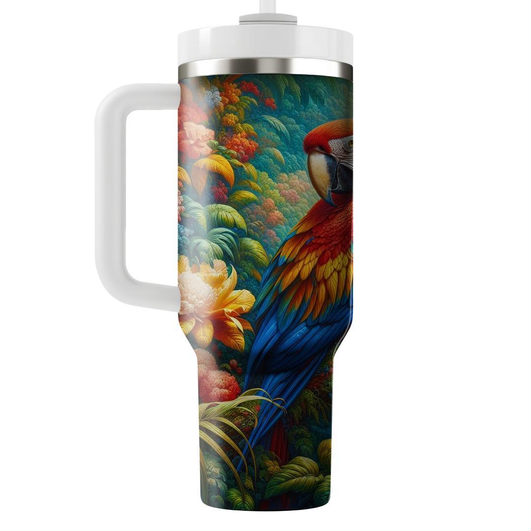 Scarlet Macaw Serenade  Travel Tumblers