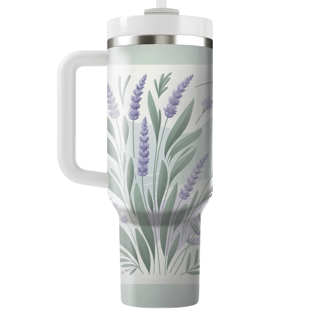Serene Lavender Fields Personalized Tumblers