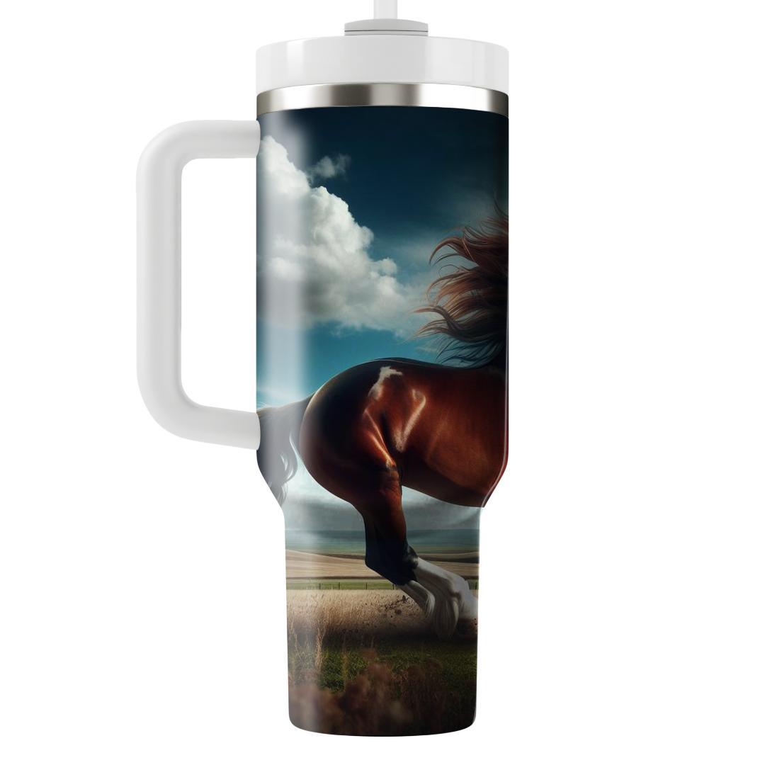 Majestic Horse Gallop  Travel Tumblers