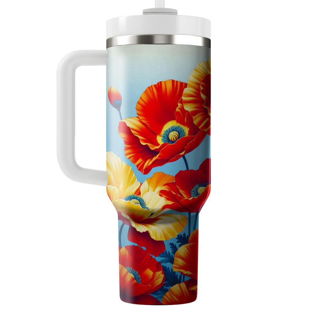 Springtime Poppy Delight  Unique Tumblers