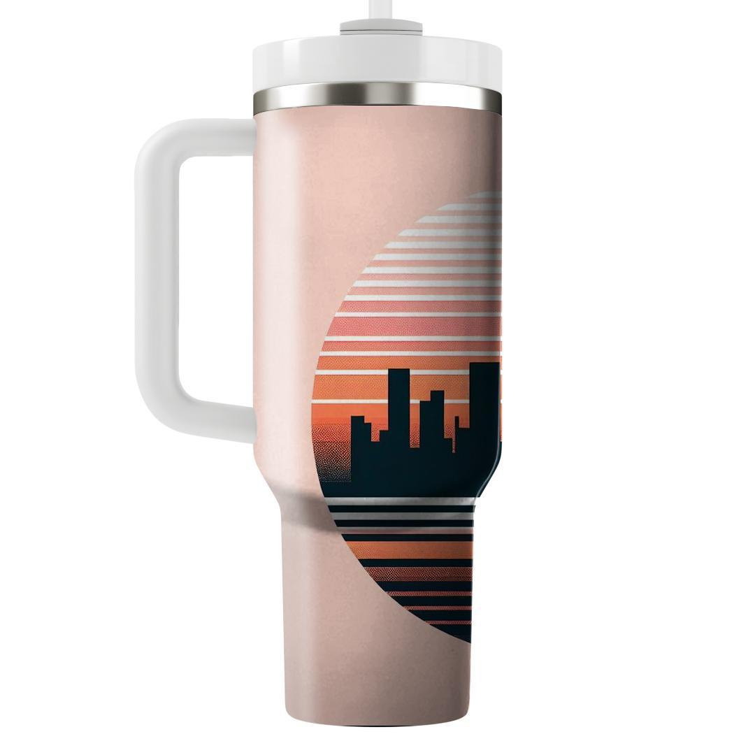 Charming Cityscape Silhouette  Decorative Tumblers