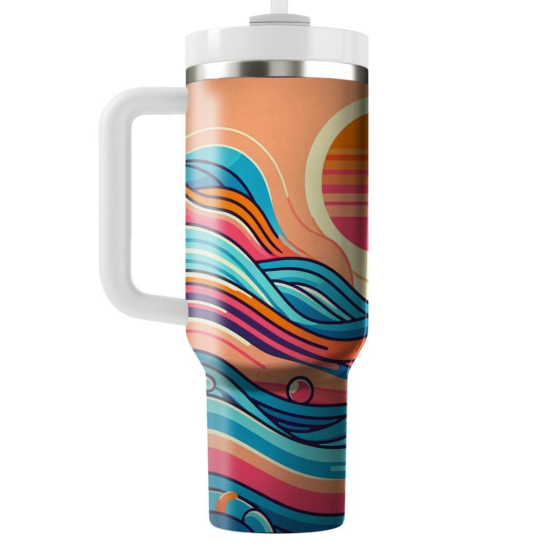 Retro Wave Paradise  Insulated Tumblers