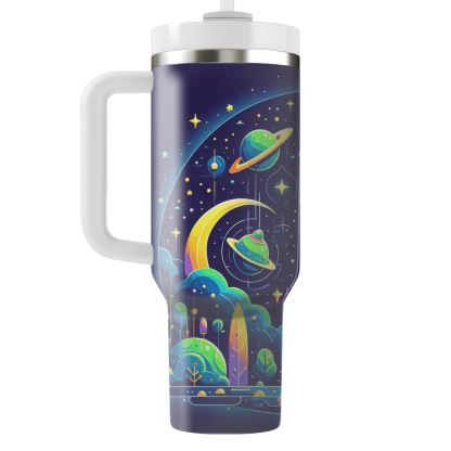 Retro Space Adventure  Tumbler Cups