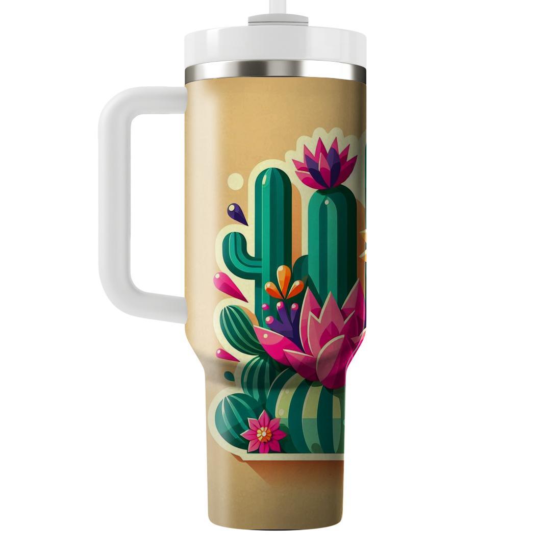 Cactus Floral Fusion  Unique Tumblers