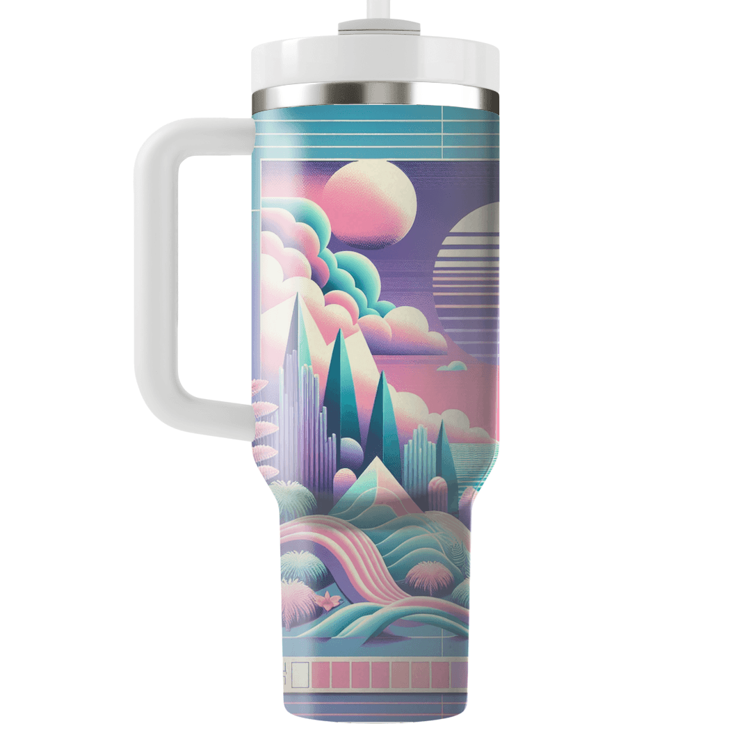 Vaporwave Paradise Travel Tumblers