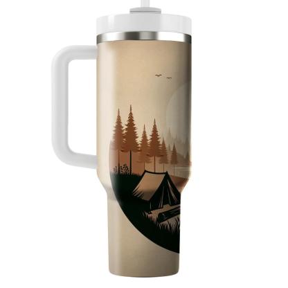 Retro Campfire Tales  Travel Tumblers
