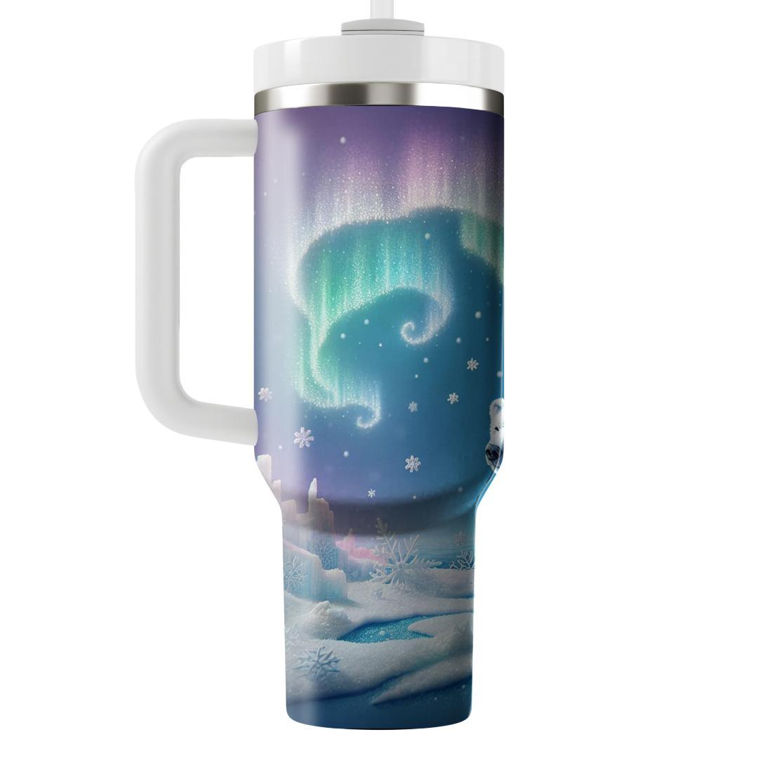Prancing Polar Bear  Travel Tumblers