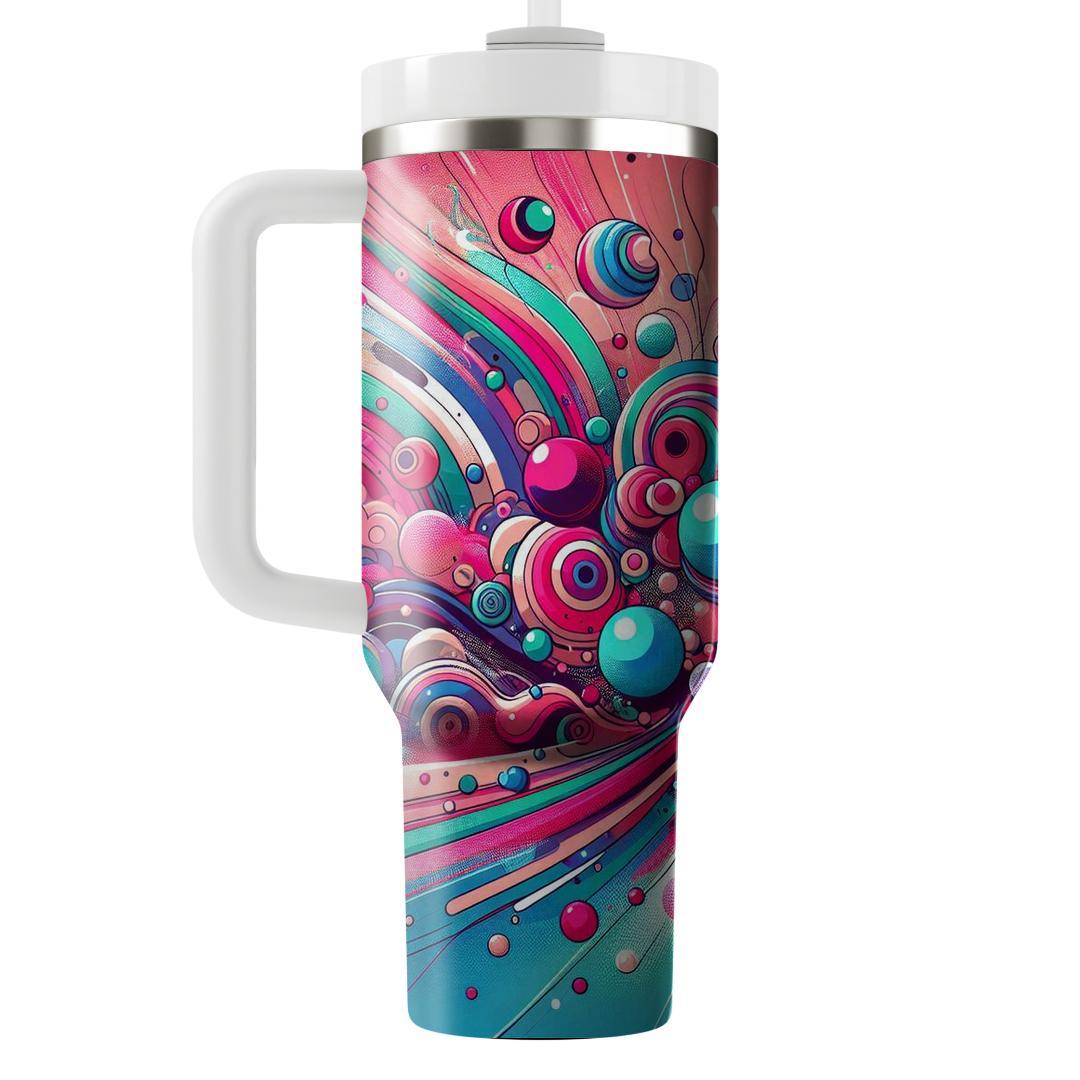 Funky 80s Circles  Unique Tumblers