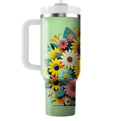 Sunny Garden Blooms  Insulated Tumblers