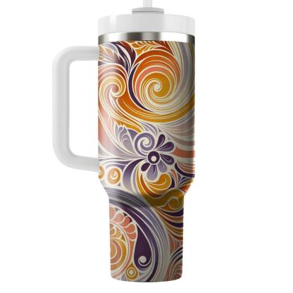 Flower Power Swirls  Custom Tumblers