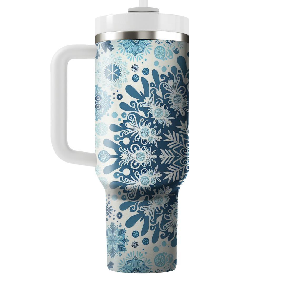 Crisp Snowflake Pattern  Decorative Tumblers