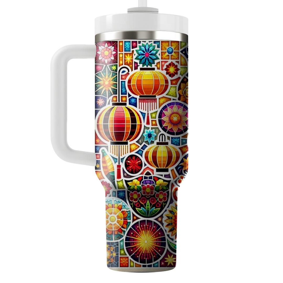Mosaic Of Cultures - Global New Year Celebration  Tumblers With Lids