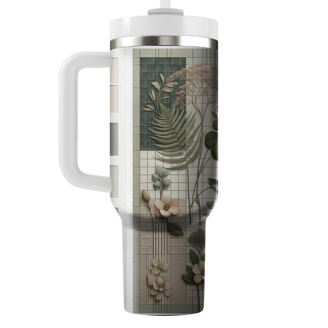 Chic Botanical Grid  Unique Tumblers
