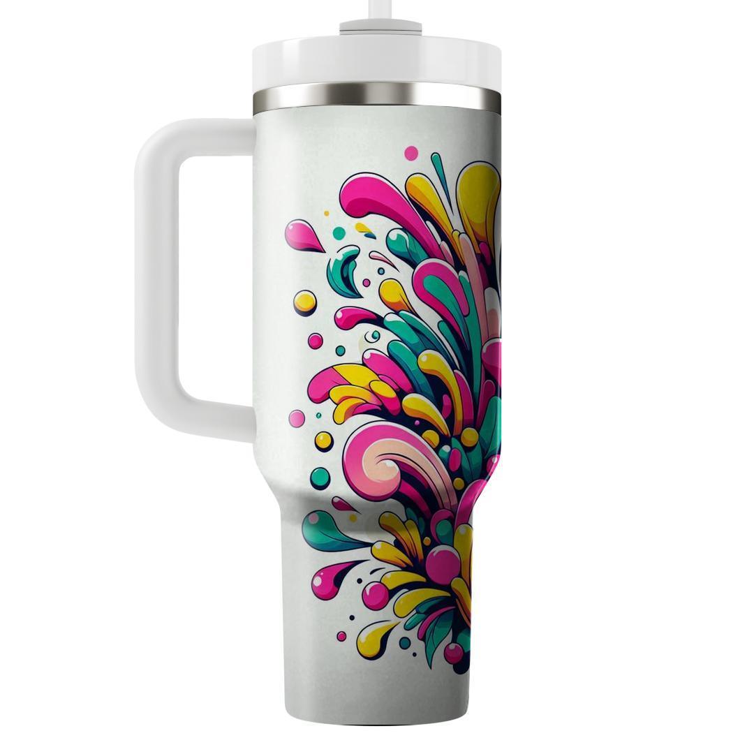 Bright Floral Splash  Insulated Tumblers