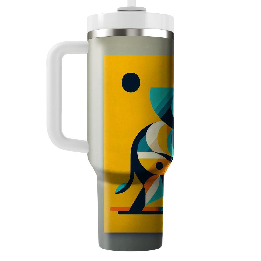 Geometric Elephant Dance  Travel Tumblers