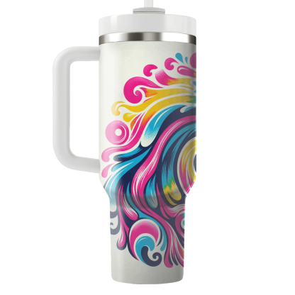 Colorful Tie-dye Waves Decorative Tumblers