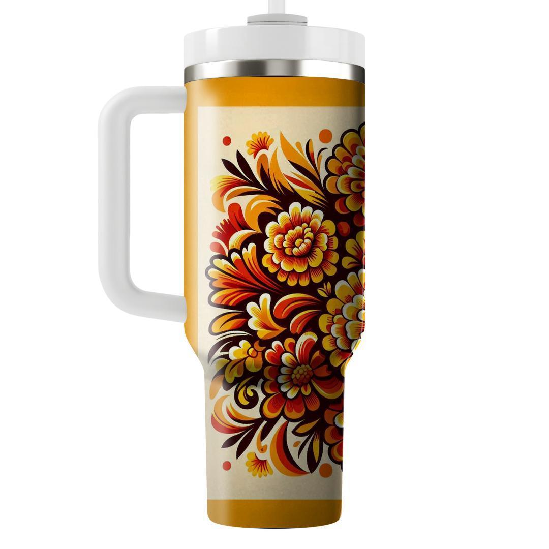 Amber Marigold Festival  Tumbler Cups