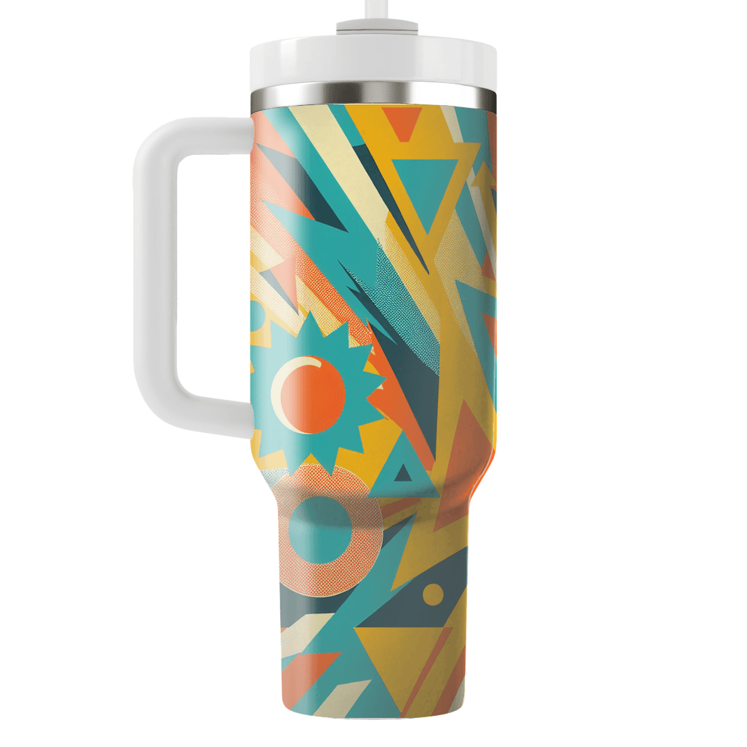 Retro Triangle Explosion  Custom Tumblers
