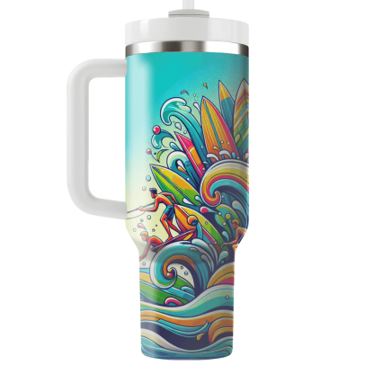 Summer Surf Adventure  Tumbler Cups