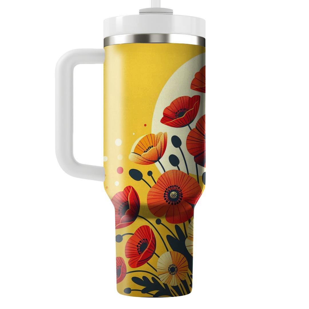 Playful Poppy Fields  Insulated Tumblers