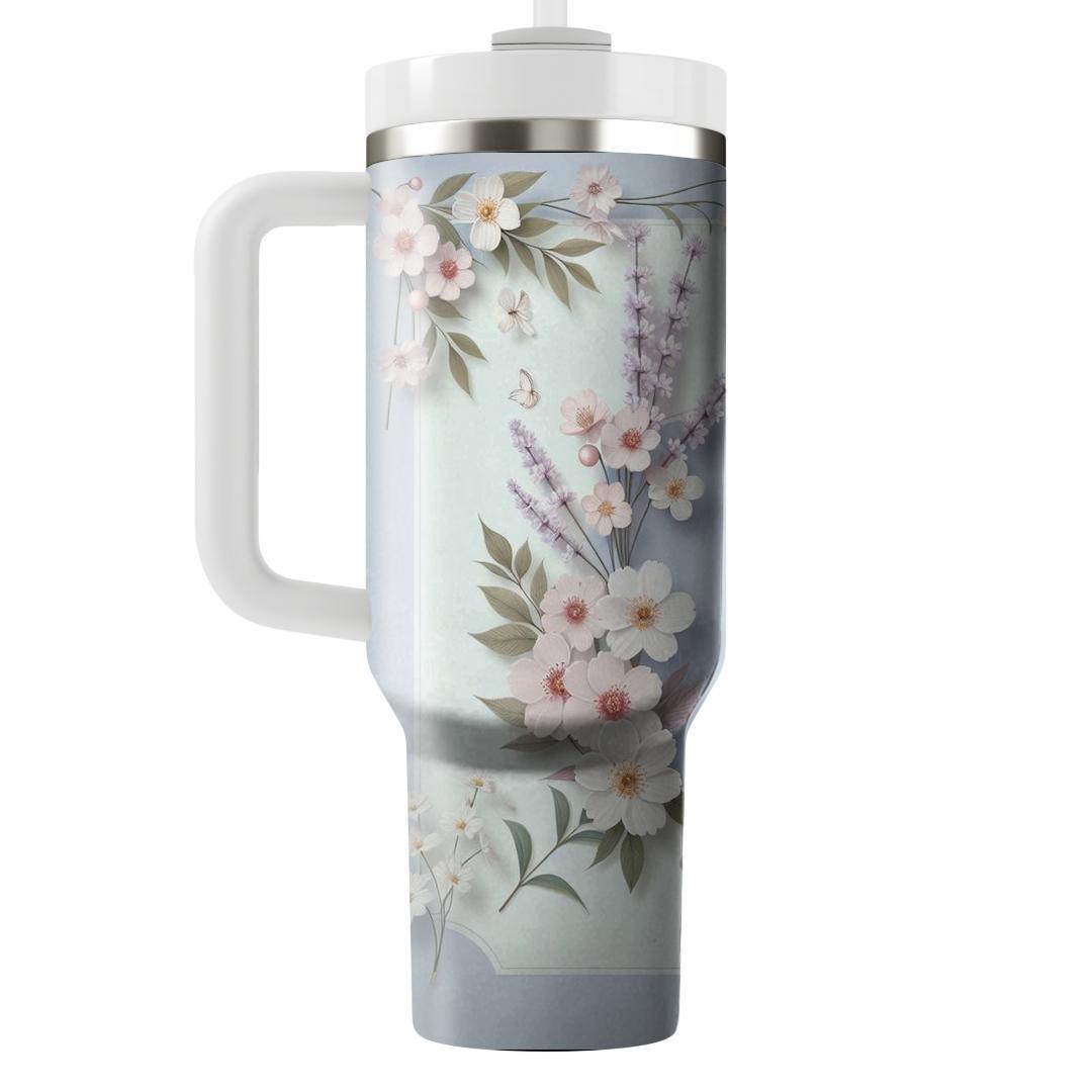 Elegant Petal Breeze  Unique Tumblers