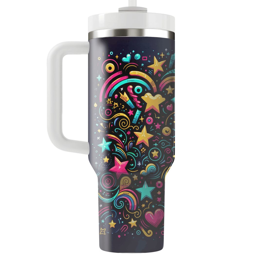 Neon Doodle Explosion  Tumblers For Gifts