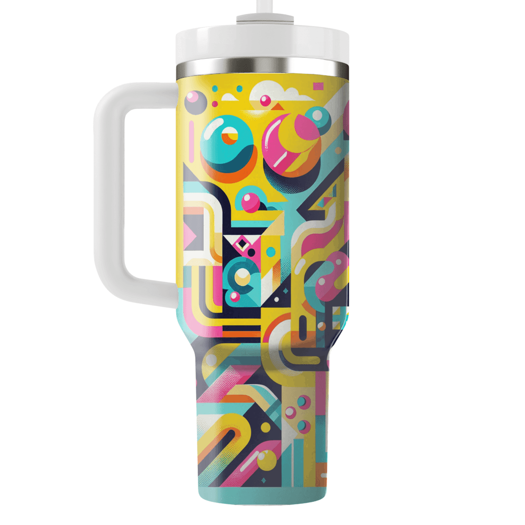 Groovy 80s Patterns Travel Tumblers