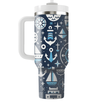 Charming Nautical Theme  Custom Tumblers
