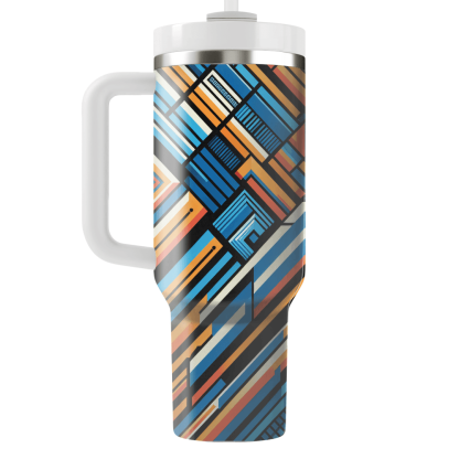 Dynamic Geometric Lines  Insulated Tumblers