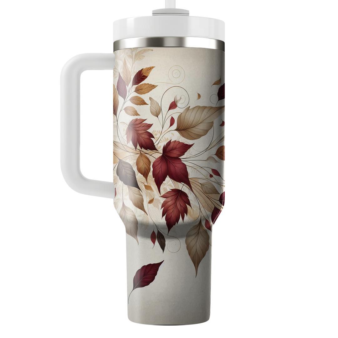 Falling Leaves Elegance  Unique Tumblers
