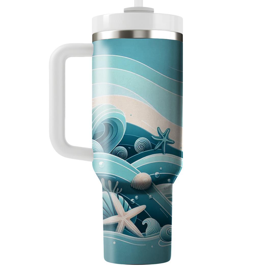 Summer Oceanic Serenity  Travel Tumblers