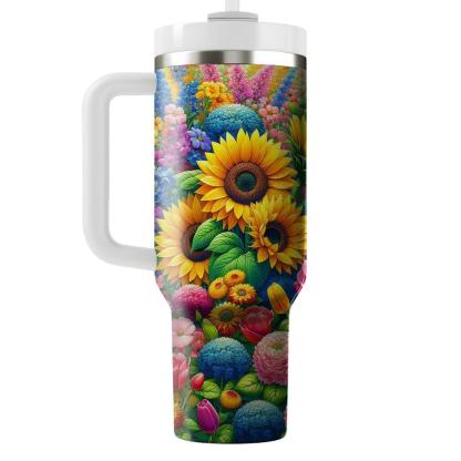 Vibrant Garden Floral  Insulated Tumblers