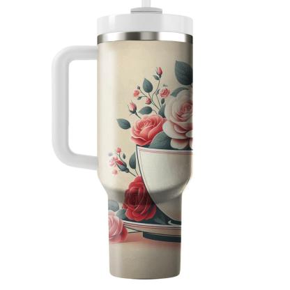 Romantic Rose Petal  Insulated Tumblers