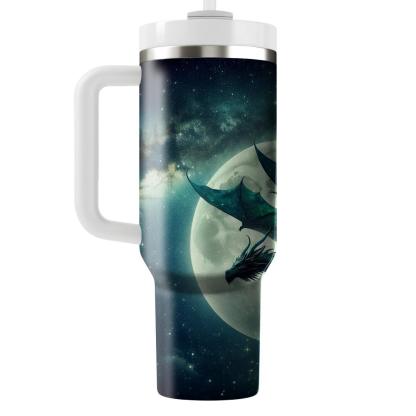Mystical Dragon Night Sky  Travel Tumblers