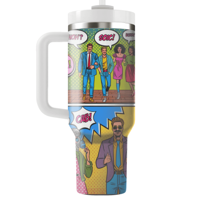 Retro Comic Strip  Tumbler Cups
