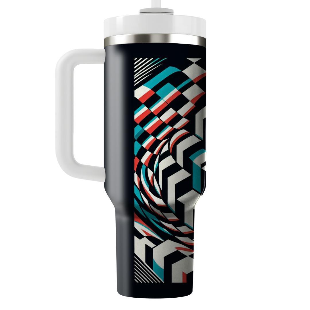 Retro Checkerboard Illusion  Tumblers For Gifts