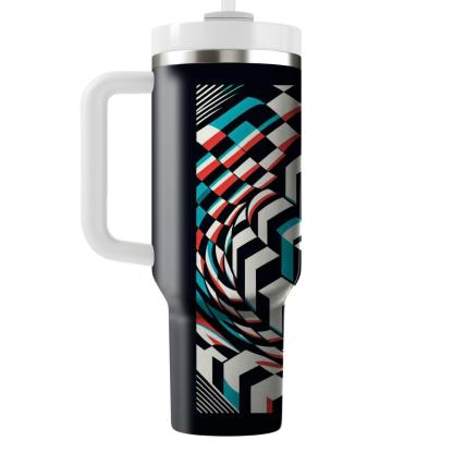 Retro Checkerboard Illusion  Tumblers For Gifts
